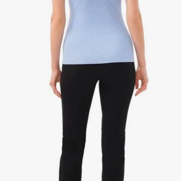 Halogen Blue Ribbed Fitted Sleeveless Tank Top by Halogen   XL - Picture 5 of 11